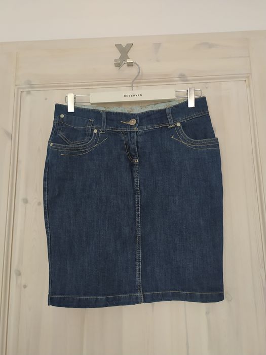 Jeansowa dżinsowa spódnica z wysokim stanem Atmosphere 36 S