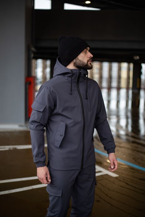 Міський сірий чоловічий костюм soft shell Intruder куртка та штани