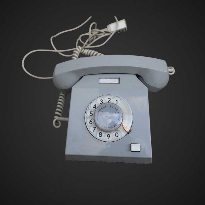 Telefon tarczowy RFT  retro, szary, NRD b5/081054