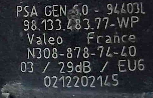 Sensor de Estacionamento Trás 9813348377WP - PEUGEOT 208 II