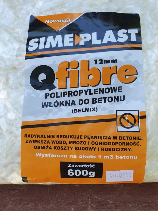 Zbrojenie rozproszone polipropylenowe do betonu do mixokreta