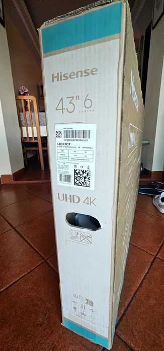 TV 43” 4K UHD Smart TV Hisense 6 Series (nova selada)