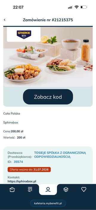 Voucher sphinx box 200zł ważny do 31.07.2026 r.