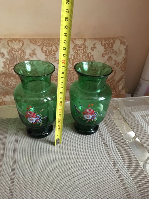 Вазы зеленое стекло ссср
