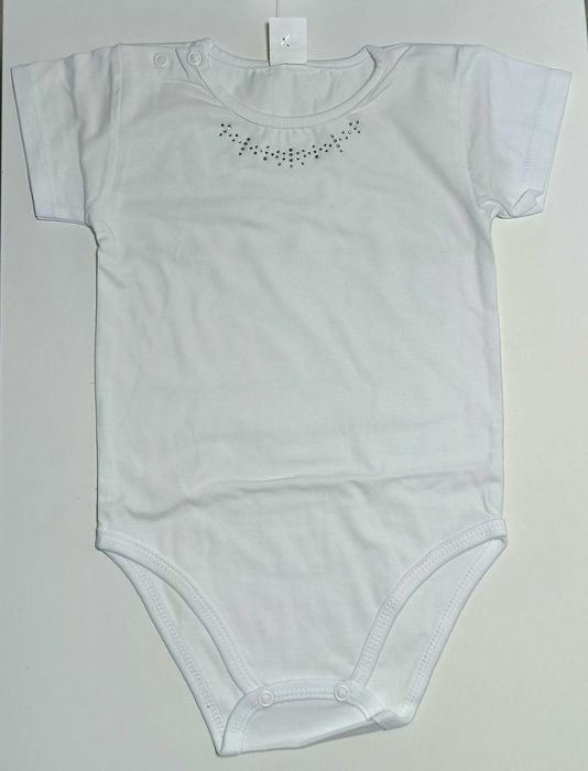 Body LE BEBE krótki rękaw BIAŁE rozmiar 86 cm