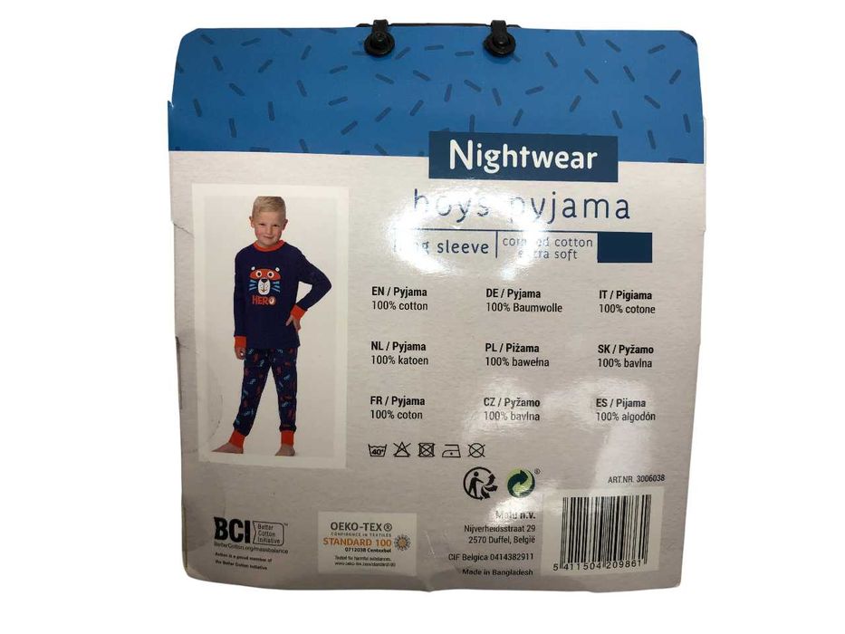 2659 Bawełniana Pidżama Piżama Dziecięca Dla Chłopca Hero 110/116