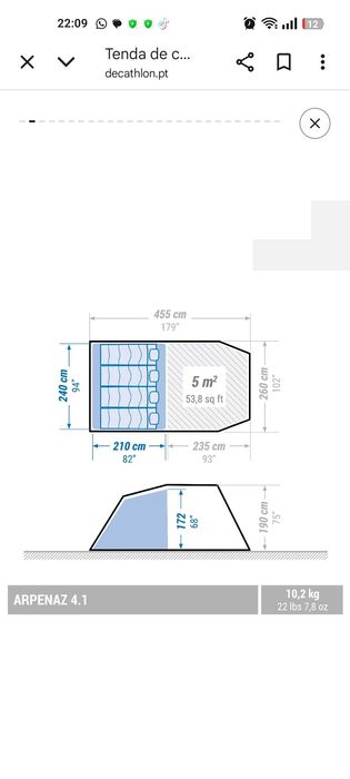Tenda campismo Quechua