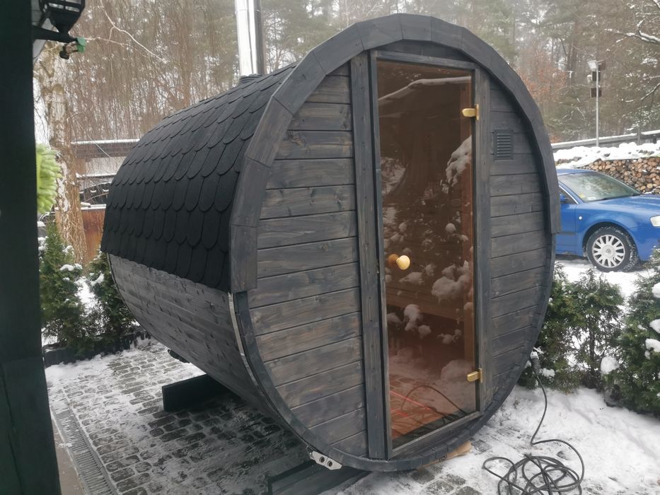 Sauna ogrodowa 2x2,1m Szyba Panoramiczna, +Piec Okazja