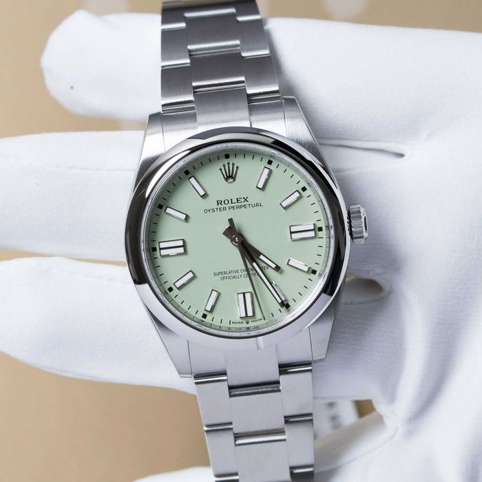 Zegarek Rolex Oyster Perpetual 41 Pistacjowa tarcza, 2026 rok