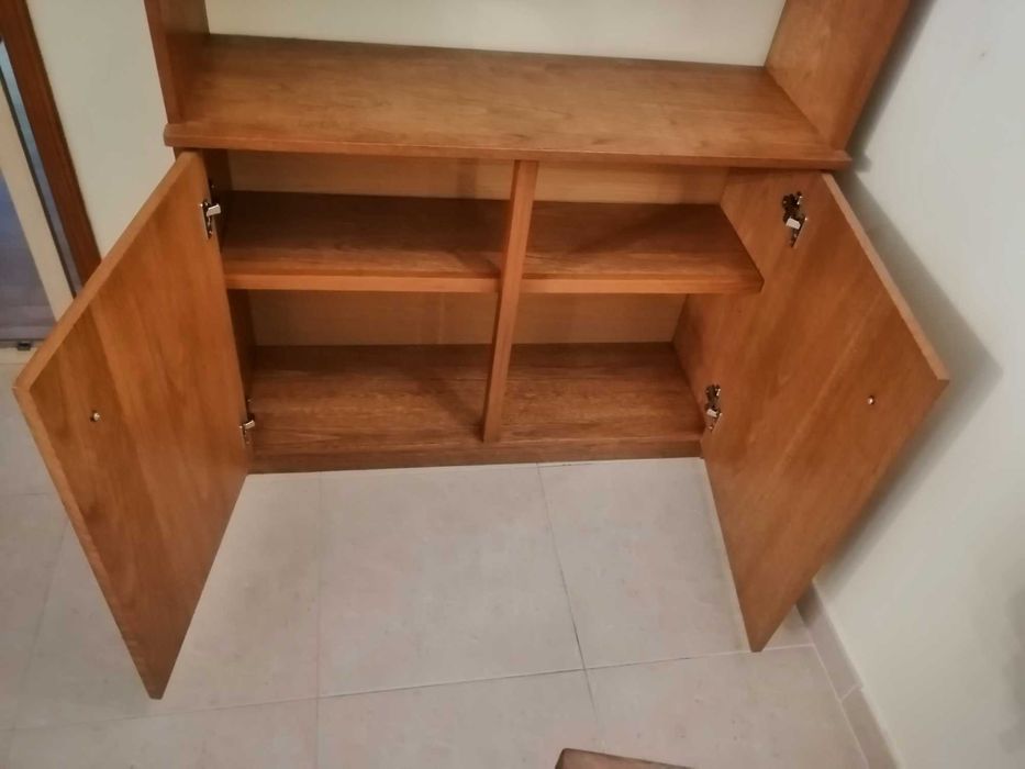 Estante de madeira de cerejeira 1,86cm altura x 1m largura x 33cm