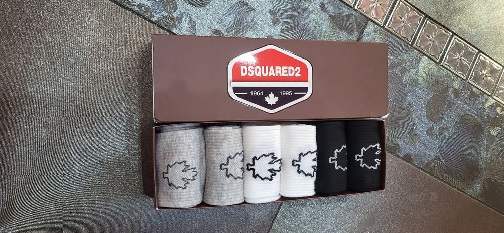 Dsquared2 komplet skarpety męskie wysokie bawełna premium uni