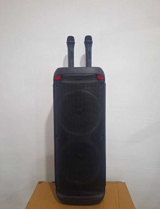 Портативна колонка велика караоке блютус як gbl  +2 мікрофони fm радіо
