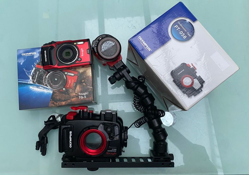 TG5 olympus/ case de proteção para mergulho / flash Inon S2000