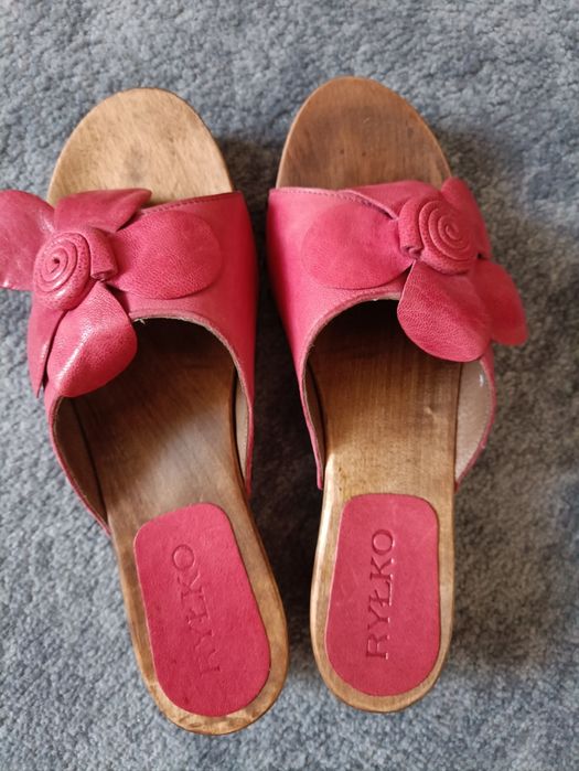 Klapki chodaki skórzane