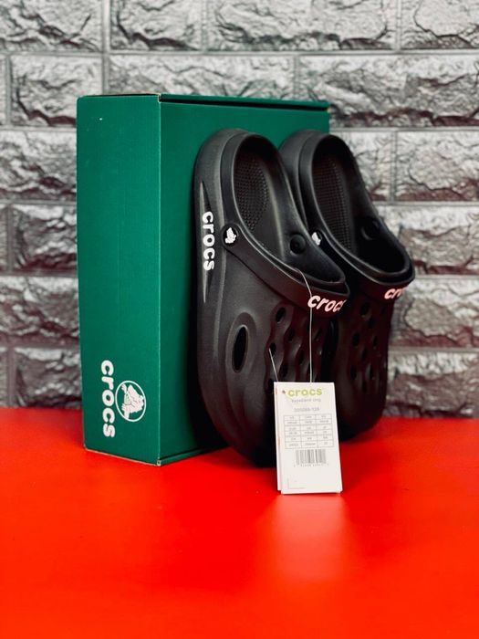 Черные мужские crocs/ кроксы пенка на лето шлепанцы crocs размер 40-46