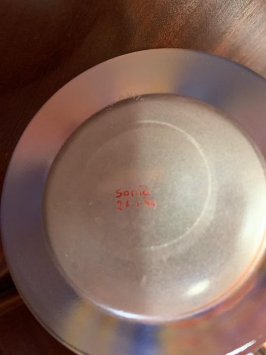 Jarra com pintura manual em cristal Atlantis