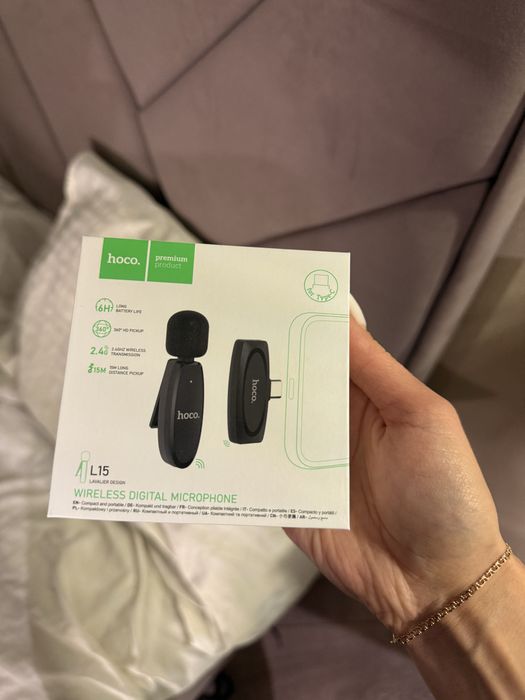 Професійний бездротовий петличний мікрофон HOCO
