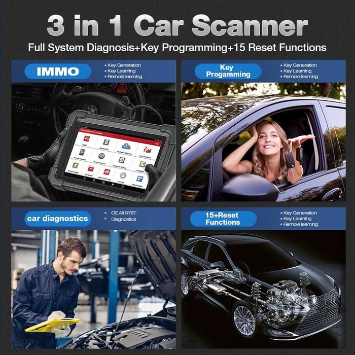 Máq. Diagnóstico Auto + Programador de chaves LAUNCH X431 IMMO Elite