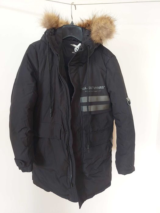 Пуховик зимовий (б/в) для підлітка, чорний, р. 146