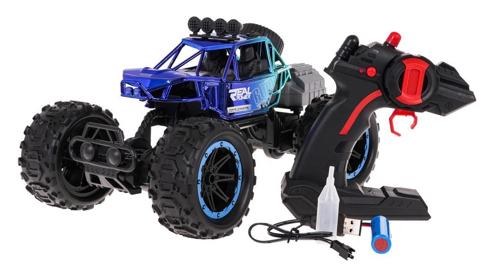 Crawler Real Rock Z Funkcją Dymu R/C Niebieski