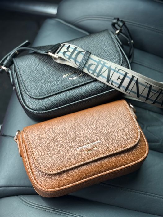 Сумка крос боді Emporio Armani кросс боди  чорна коричнева