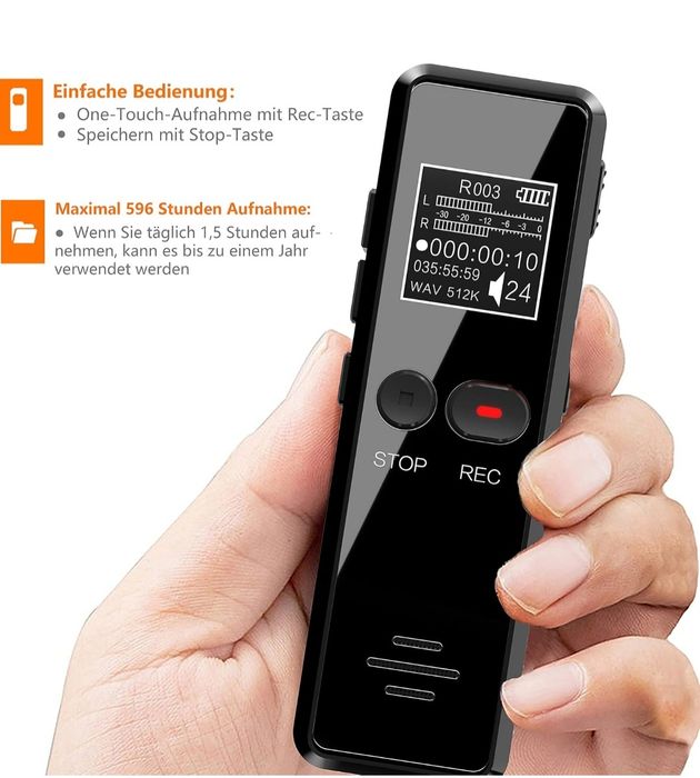 Cyfrowy dyktafon Tschisen 64gb