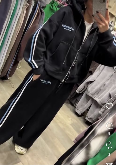 Новий зимовий костюм чорний жіночий