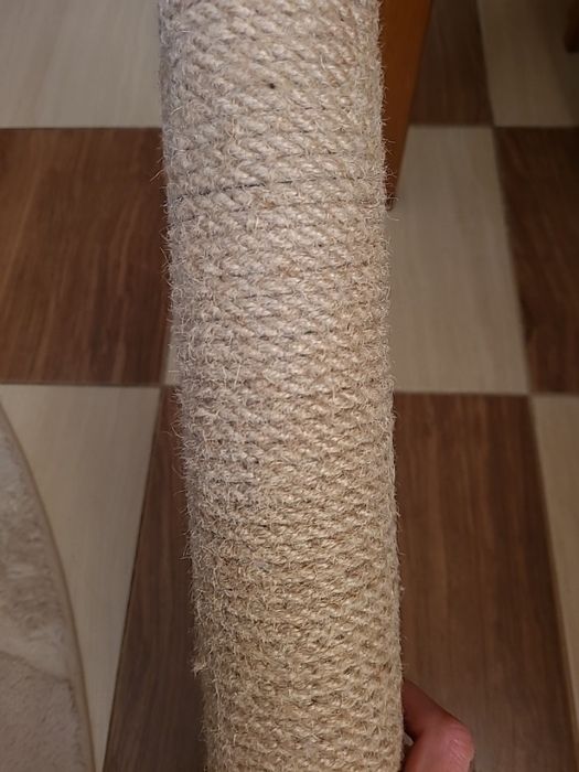 Когтеточка, дряпка  для котів вертикальна, хутрова, джутова