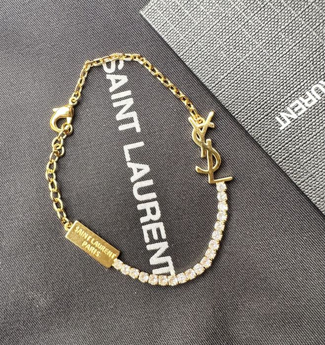Bransoletka YSL złota z cyrkoniami