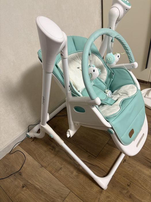 Стільчик для годування 3в1 (шезлонг, центр, що заколисує) Carrello Triumph CRL-10302 Mint Green