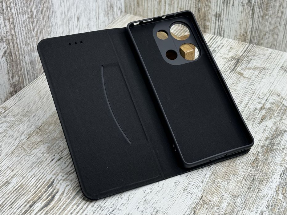 Чехол книжка Leather Case на Xiaomi Redmi Note 13 Pro 4G/ Poco M6 Pro