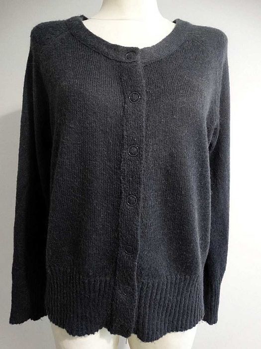 Sweter Kardigan Moherowy Wełniany Szary Ciepły Ellos 42/44