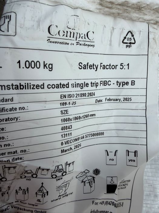 Big Bag 1000 kg – ok. 500 szt.