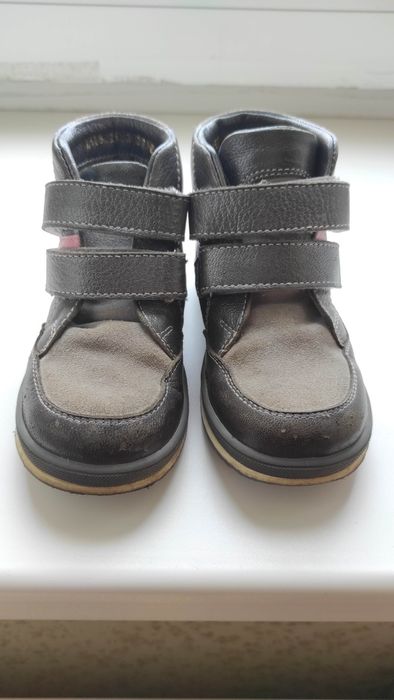 Демисезонные КОЖАНЫЕ ботинки на флисе, 25 размер