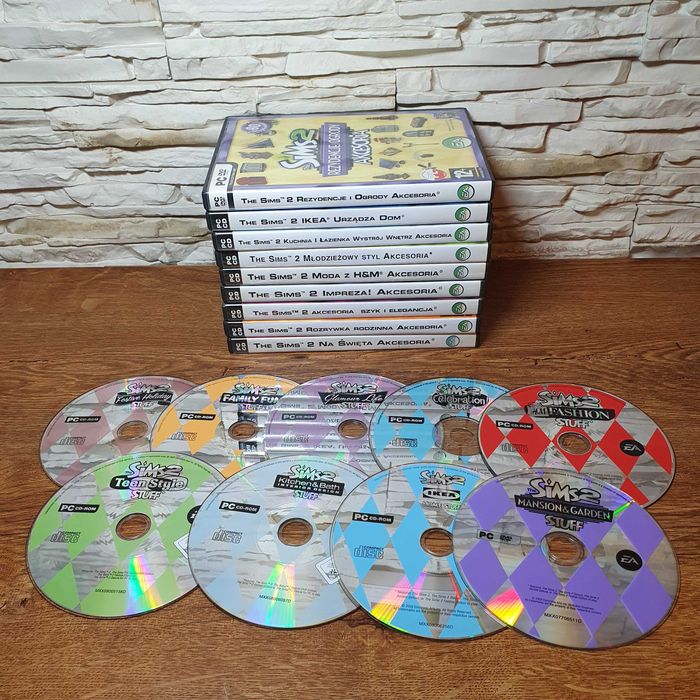 THE SIMS 2 + wszystkie DODATKI i AKCESORIA 18 GIER polskie wydania PL