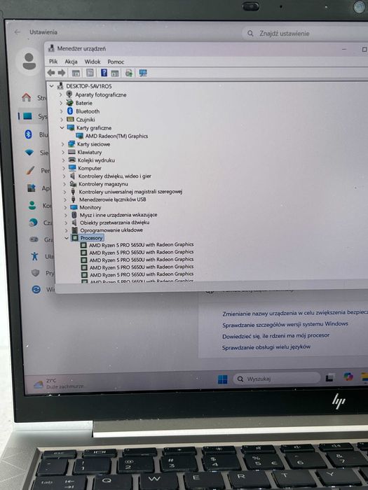 HP EliteBook 845 G8 Ryzen 5 PRO SSD FHD Win 11 biuro nauka KSEF
