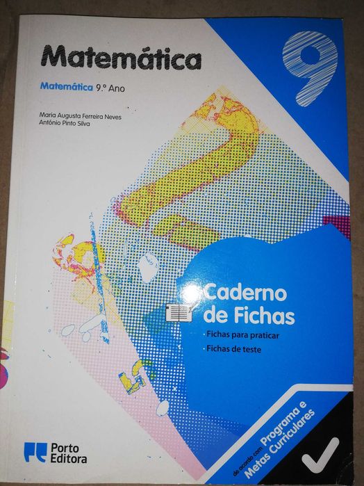 Matemática - 9.º Ano (parte 2 e 3) + Caderno de fichas