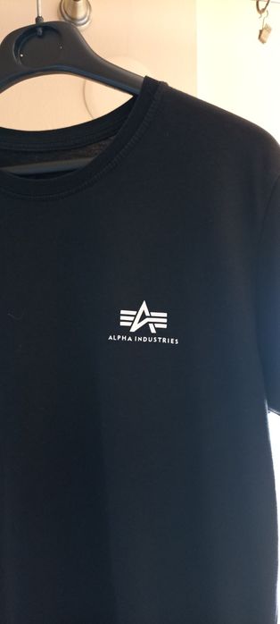 Koszulka Alpha Industries, S, męska, czarna