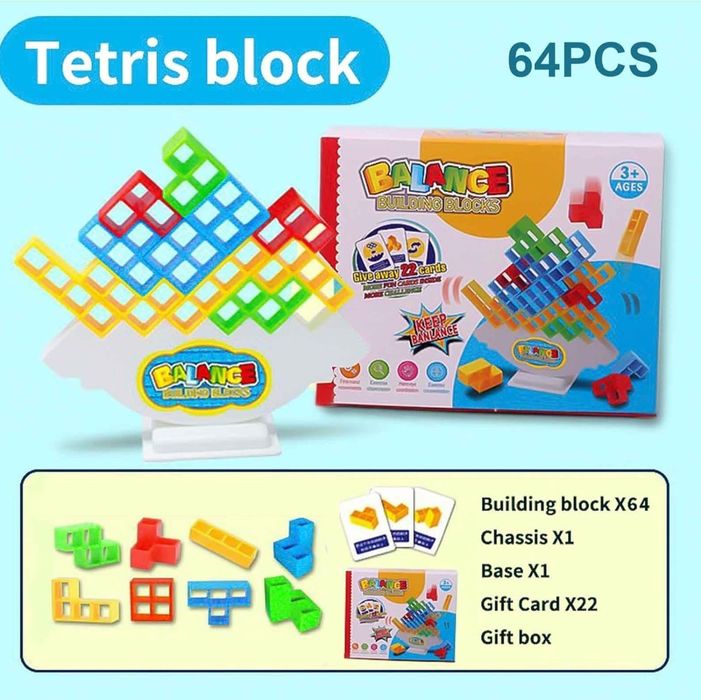 AWAVM Tetra Tower, zestaw do układania w stosy Tetris