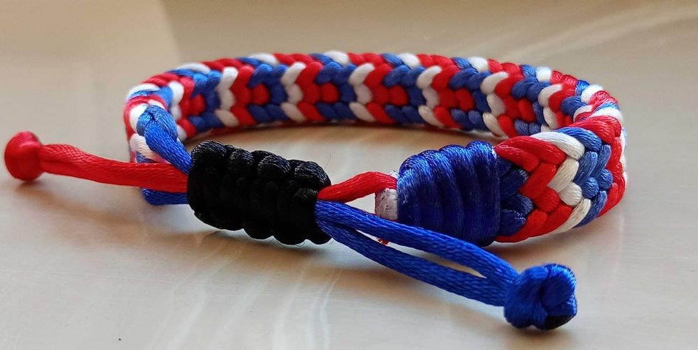 Bransoleta Górnik Zabrze wzór4 bransoletka satynowa