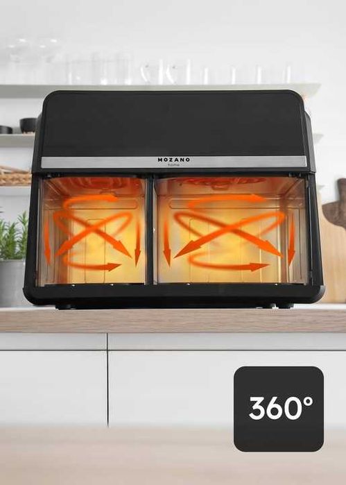 PODWÓJNA Frytkownica dwukomorowa 9L frytownica beztłuszczowa WiFi MOC