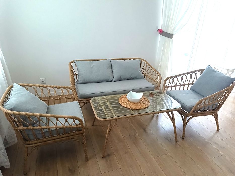 Zestaw mebli ogrodowych tarasowych  meven technorattan