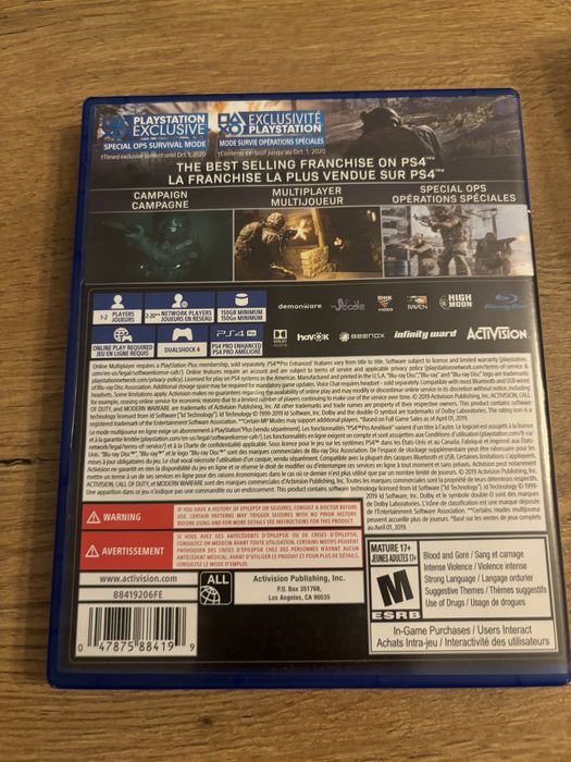 Call of duty modern warfarr na PS4
