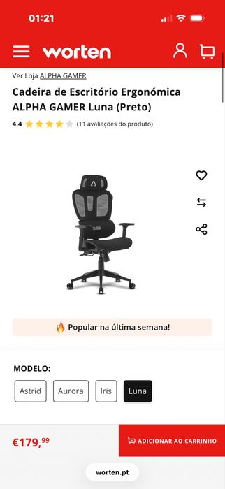 cadeira gaming ergonomica alpha gamer
