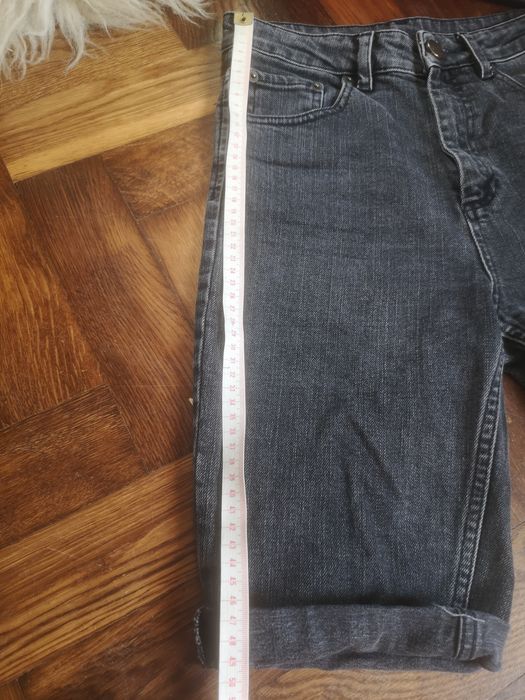 Szorty spodenki jeans wysoki stan biker xs/x