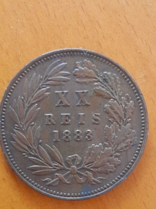 Moeda de XX Réis (20 Reis) de 1883 COBRE