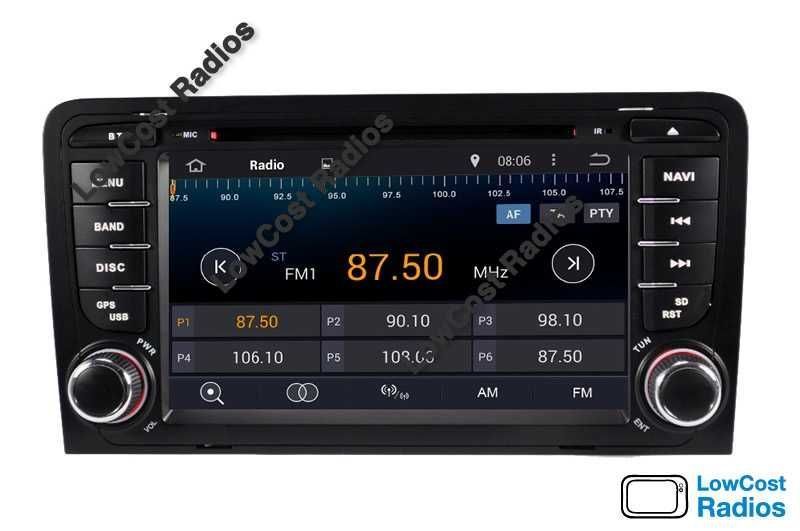 *Auto Rádio GPS AUDI A3 (2003 a 2012) ANDROID 15 • USB, DVD, BT, WIFI