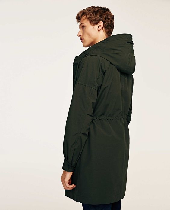 ZARA Luksusowa KURTKA PARKA zimowa moro kaptur 599 zł S-L