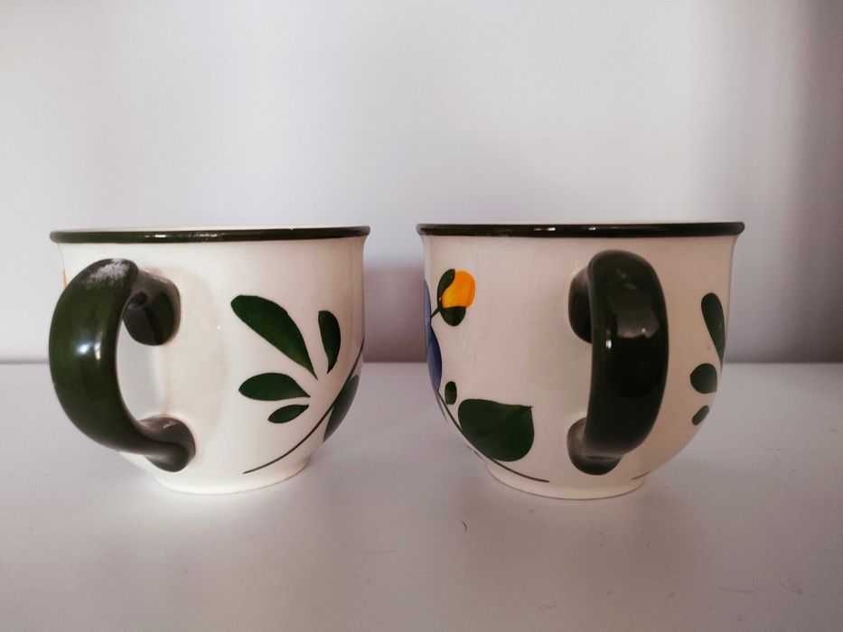 Ceramiczne filiżanki Villeroy & Boch ręcznie malowane