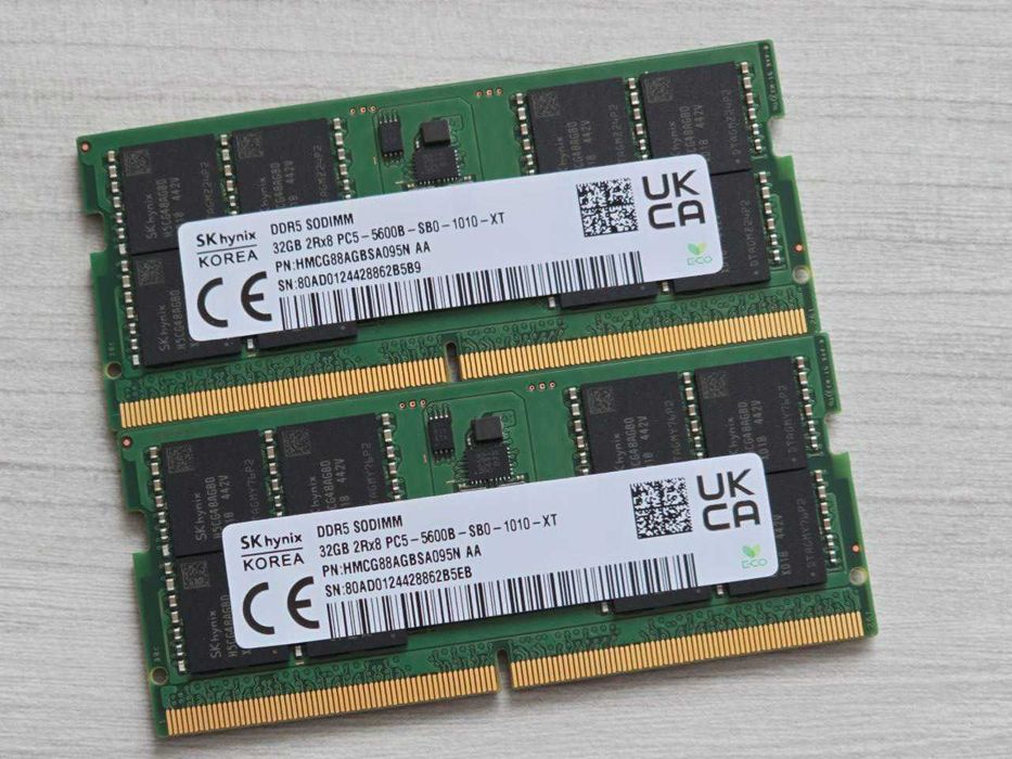 SK hynix 64GB (2x32GB) SO-DIMM DDR5 5600 MHz (HMCG88AGBSA095N)